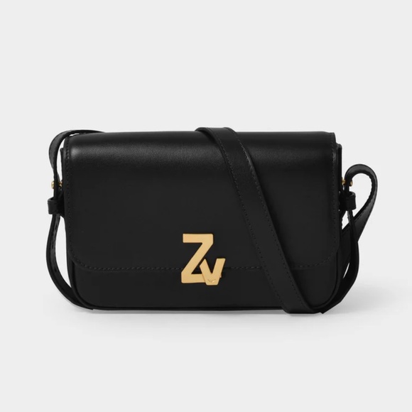 NWT $298 ZADIG & VOLTAIRE  Black Leather Zv Initiale Le Mini Hobo Bag! - Picture 1 of 7